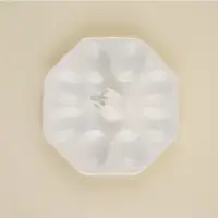 Подставка для яиц SL Home &laquo;Пасхальные кролики&raquo;, 19&times;9 см, 8 ячеек, доломит, белая
