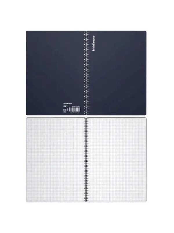 Тетрадь на спирали ErichKrause. Classic А4, 60 листов, в клетку, пластиковая обложка, блок офсет, МИКС
