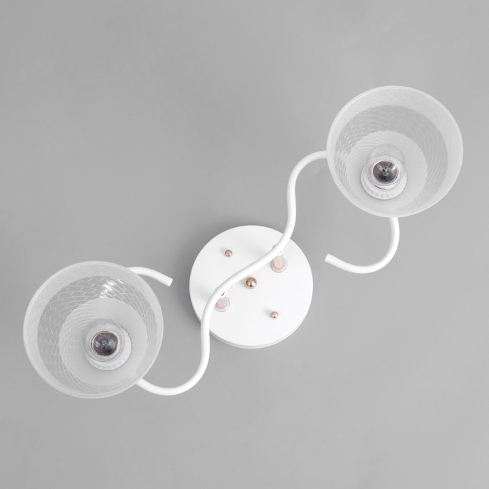 Люстра Люстра "Линда" 2х60Вт Е27 Белый, золото 47х16х23см