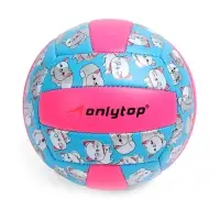 Волейбольный мяч ONLYTOP &laquo;Кошечка&raquo;, машинная сшивка, 18 панелей, р. 2, PVC