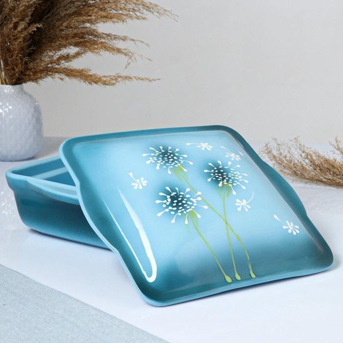 Емкость для запекания  Емкость для запекания "Тетра с крышкой" 1,2л / 10х22х19,5см, расторопша