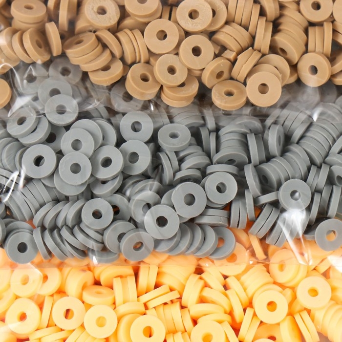 Бусины для творчества PVC "В стиле бохо" 5 цветов х 10 гр 0,6 см