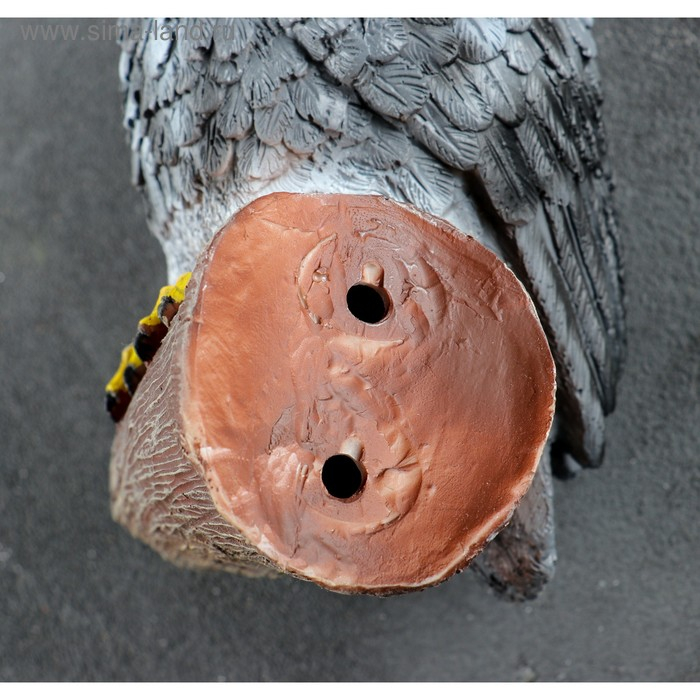 Подвесной декор Подвесной декор "Сова на ветке" 10х14х21см, МИКС серый