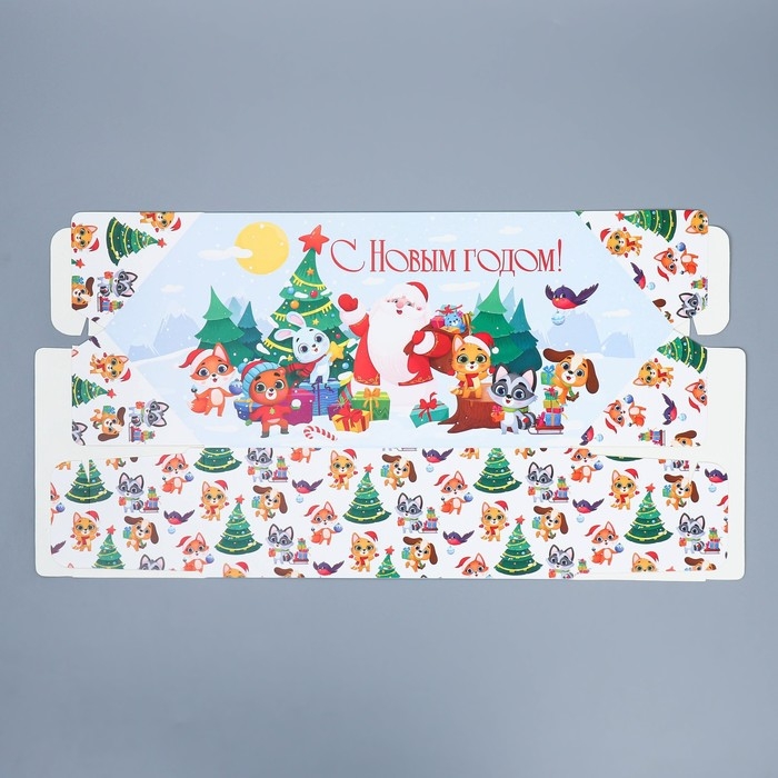 Коробка - конфета подарочная новогодняя складная «Новый год», 18 х 28 х 10 см, Новый год Коробка - конфета подарочная новогодняя складная «Новый год», 18 х 28 х 10 см, Новый год