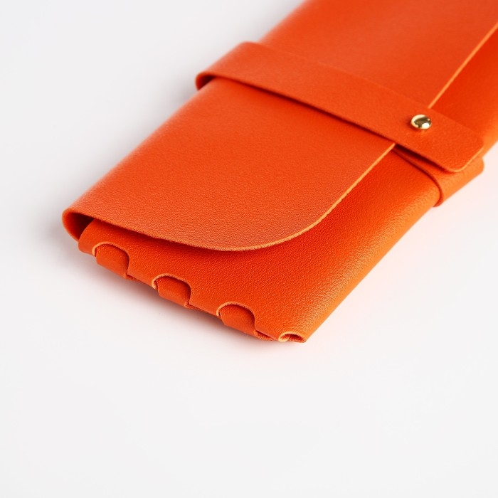 Футляр для очков на зацепке, длина 16,5 см, цвет оранжевый Футляр для очков на зацепке, длина 16,5 см, цвет оранжевый