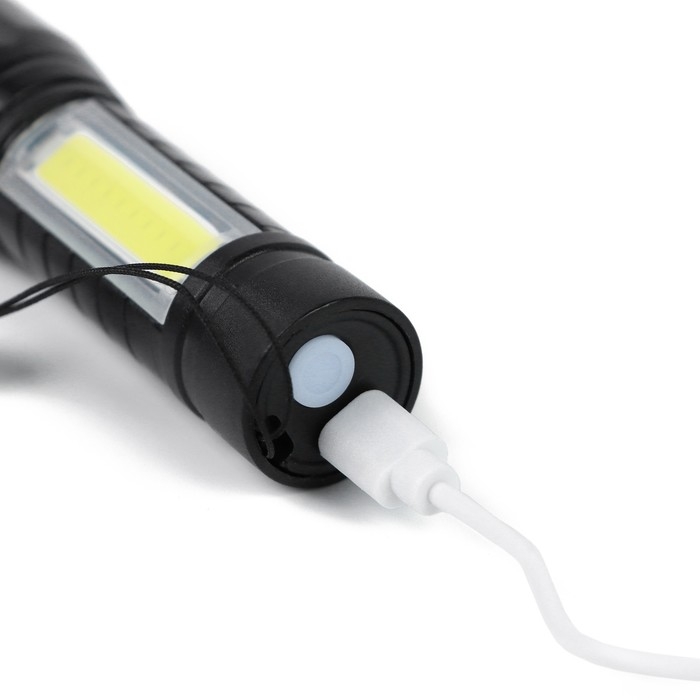 Фонарь ручной аккумуляторный, 5 Вт, 500 мАч, 200 лм, 3 режима, 9.5 х 2.5 см Фонарь ручной аккумуляторный, 5 Вт, 500 мАч, 200 лм, 3 режима, 9.5 х 2.5 см