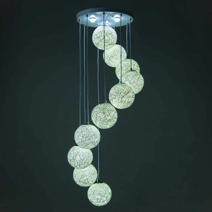 Светильник Светильник "Ротанг" 10LED 79Вт ПДУ белый 40х40х40-200см BayerLux