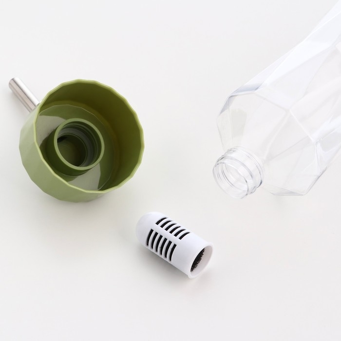 Поилка для животных, 750 мл, крепление-пружинка, зелёная Поилка для животных, 750 мл, крепление-пружинка, зелёная