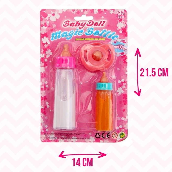 Волшебная бутылочка для кукол, набор 2 шт. с соской, МИКС Волшебная бутылочка для кукол, набор 2 шт. с соской, МИКС