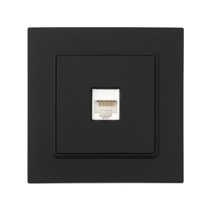 Розетка компьютерная одноместная TOT Elegant, скрытая, черная Розетка компьютерная одноместная TOT Elegant, скрытая, черная