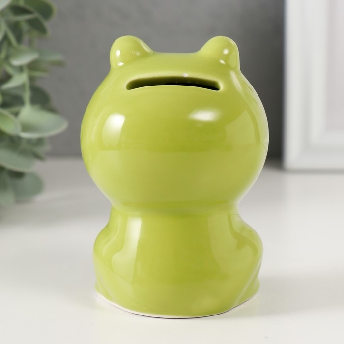 Копилка керамика Копилка керамика "Маленький зелёный лягушонок" 7х6,8х10 см