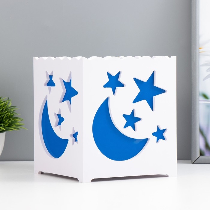 Ночник Ночник "Звездный" LED от батареек 3хААА USB синий 15х15х15см RISALUX