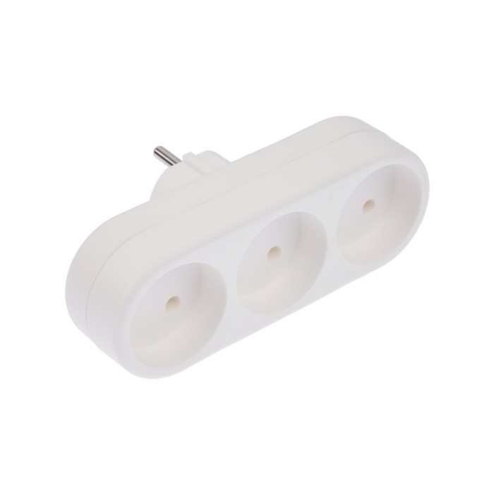 Тройник электрический REXANT, 6-10 А, без з/к, линейный, белый Тройник электрический REXANT, 6-10 А, без з/к, линейный, белый