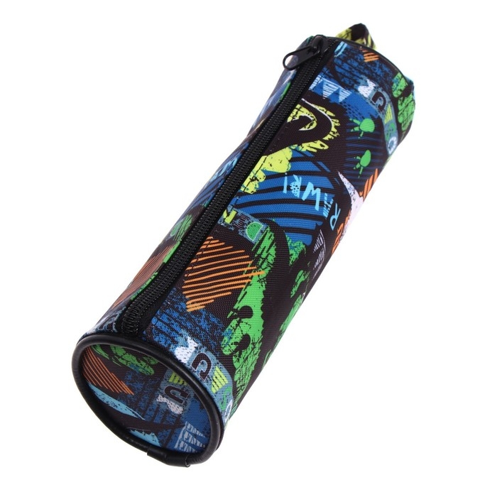 Пенал-тубус школьный на молнии "Динозавры", МИКС