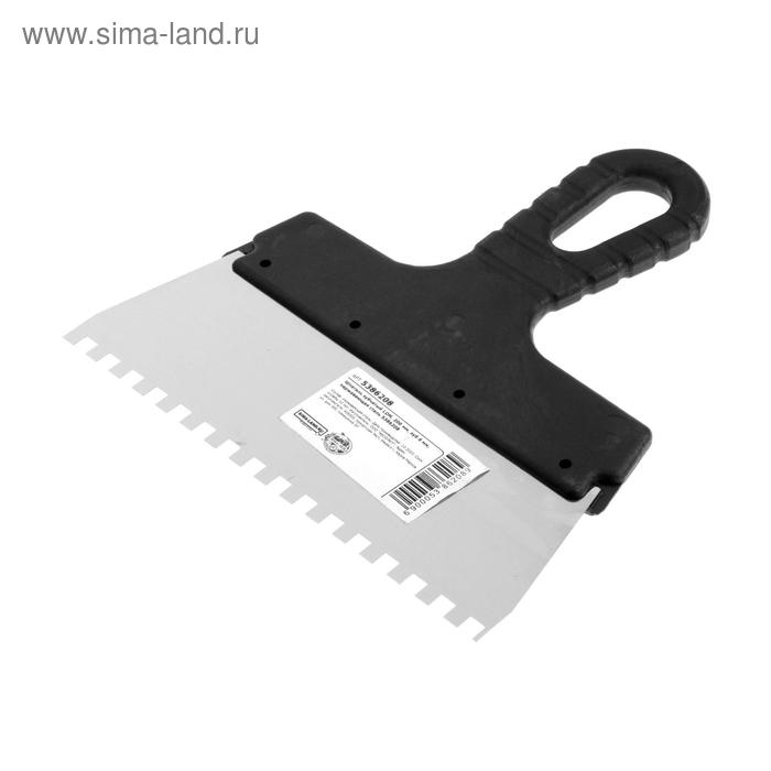 Шпатель зубчатый ЛОМ, 200 мм, зуб 6 мм, нержавеющая сталь Шпатель зубчатый ЛОМ, 200 мм, зуб 6 мм, нержавеющая сталь