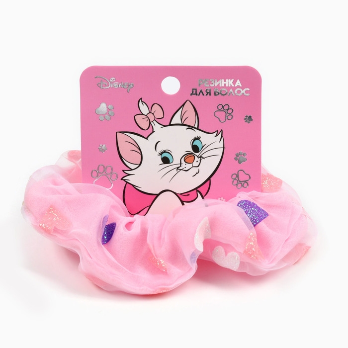 Резинка для волос Резинка для волос "Сердечки", розовая, 11 см, Коты аристократы
