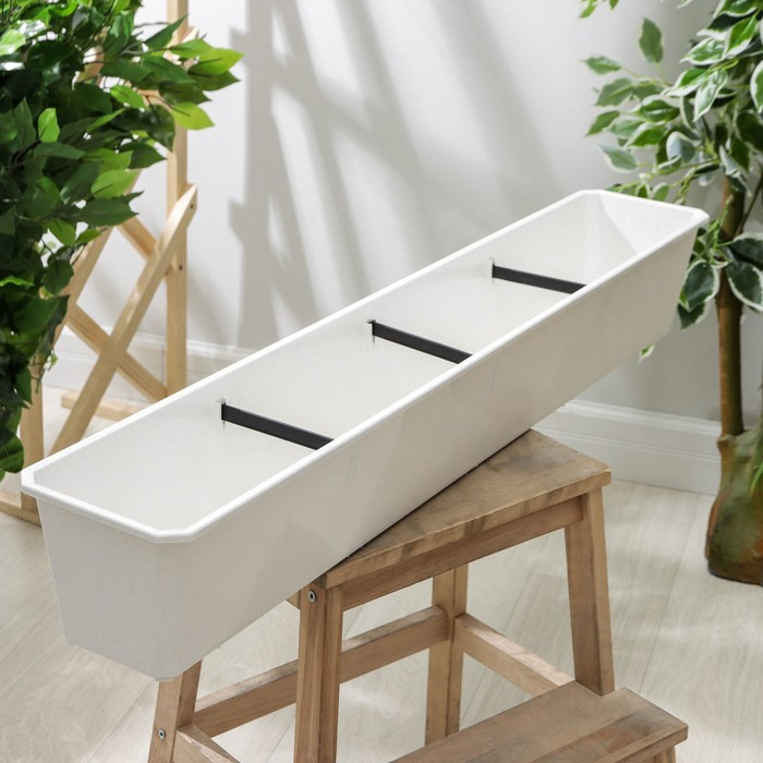 Ящик балконный для цветов, 18 л, 100 см, цвет мраморный Ящик балконный для цветов, 18 л, 100 см, цвет мраморный