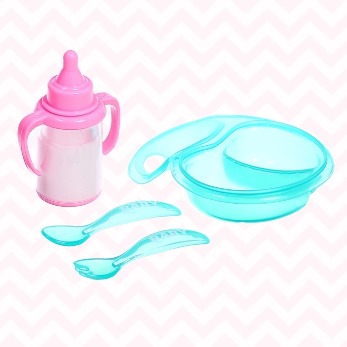 Набор аксессуаров для пупса с бутылочкой, МИКС Набор аксессуаров для пупса с бутылочкой, МИКС