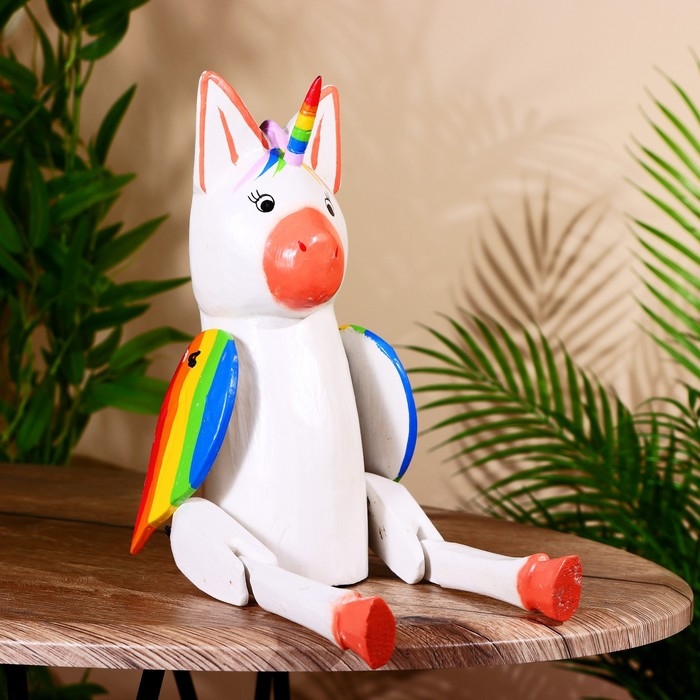 Сувенир "Единорог" висячие лапки, дерево 40 см