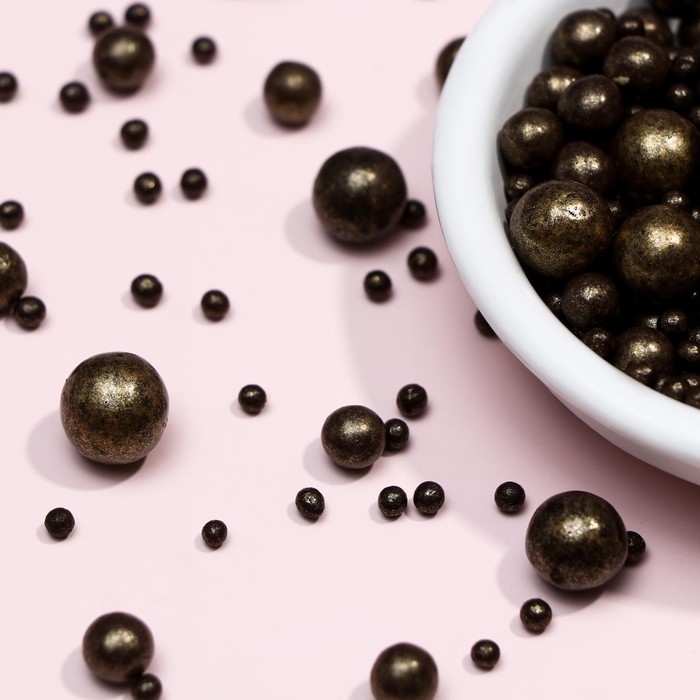 Посыпка кондитерская  Посыпка кондитерская "Жемчуг", бронза, микс, 50 г