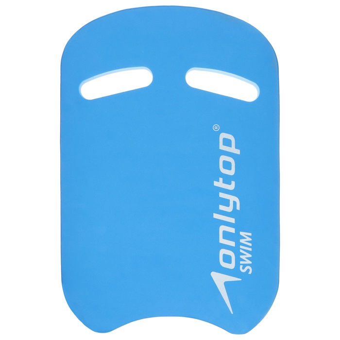 Доска для плавания ONLYTOP, 44х28х3,3 см, цвет голубой Доска для плавания ONLYTOP, 44х28х3,3 см, цвет голубой