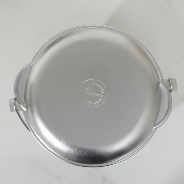 Казан походный, 4 л, крышка-сковорода, цвет серебряный Казан походный, 4 л, крышка-сковорода, цвет серебряный