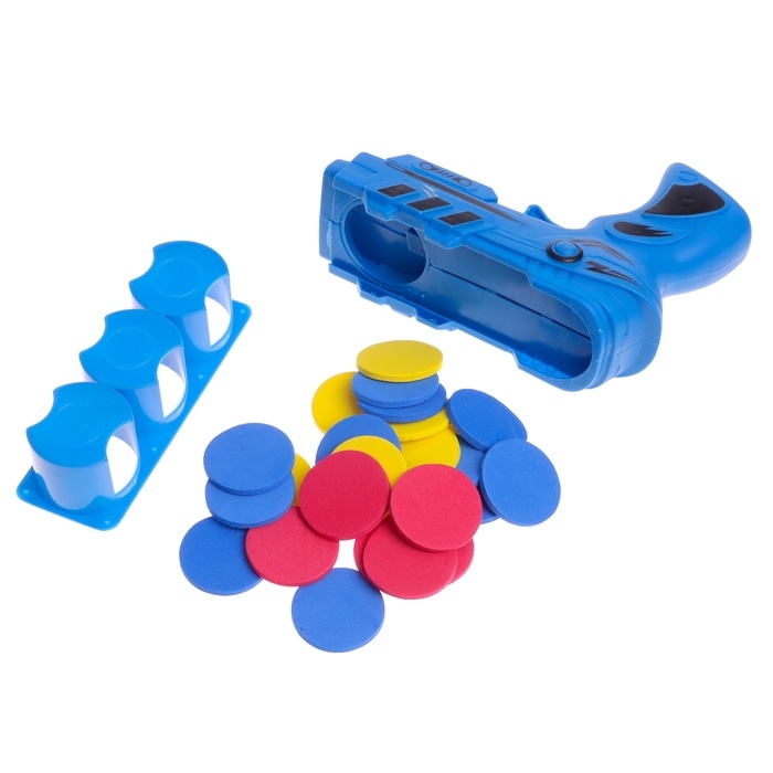 Пистолет «Молния», детский, стреляет дисками, 17 см, цвет МИКС Пистолет «Молния», детский, стреляет дисками, 17 см, цвет МИКС