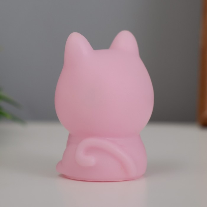 Ночник "Милый кот" 2Вт LED LR44 розовый 3,5х3х5,5см