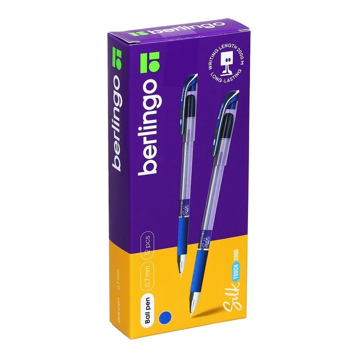 Ручка шариковая Silk Touch 2000, узел 0.7 мм, чернила синие, игольчатый стержень, грип Ручка шариковая Silk Touch 2000, узел 0.7 мм, чернила синие, игольчатый стержень, грип