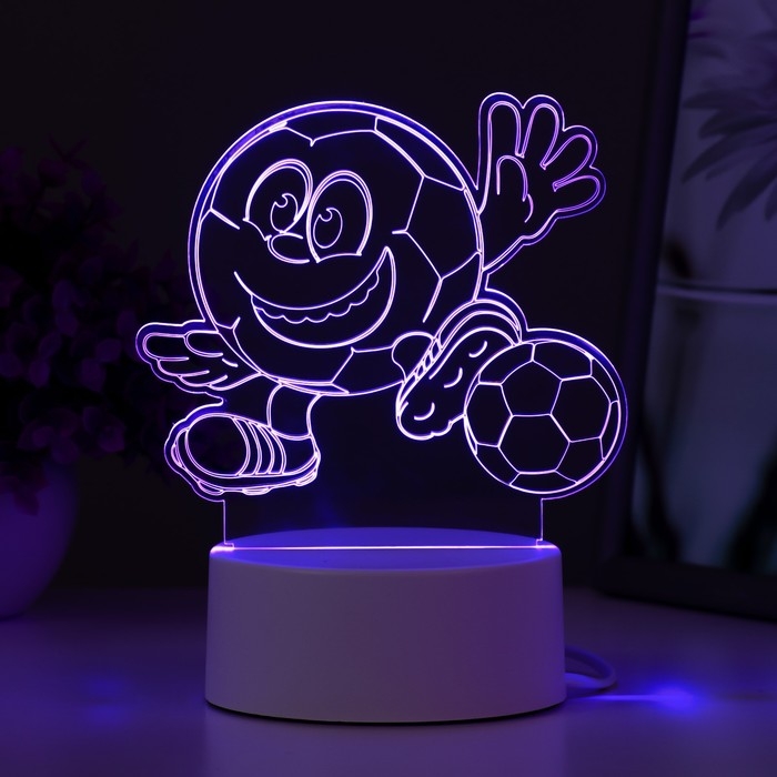 Светильник  Светильник "Футбик" LED RGB от сети 13х9,5х12,6 см RISALUX