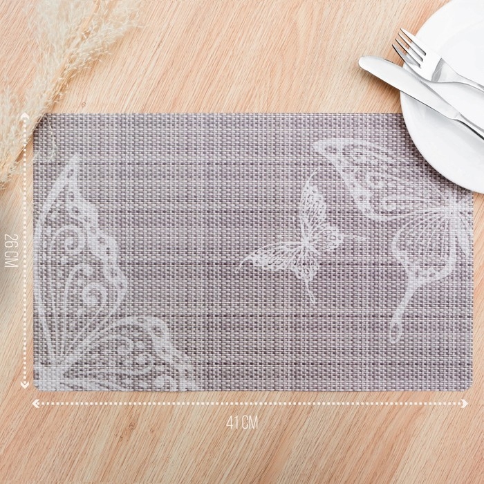 Салфетка сервировочная на стол «Бабочки», 26×41 см