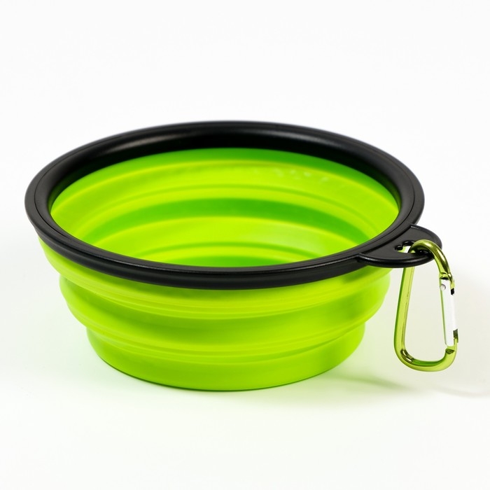 Миска складная, зелёная, 350 мл, 13 см Миска складная, зелёная, 350 мл, 13 см