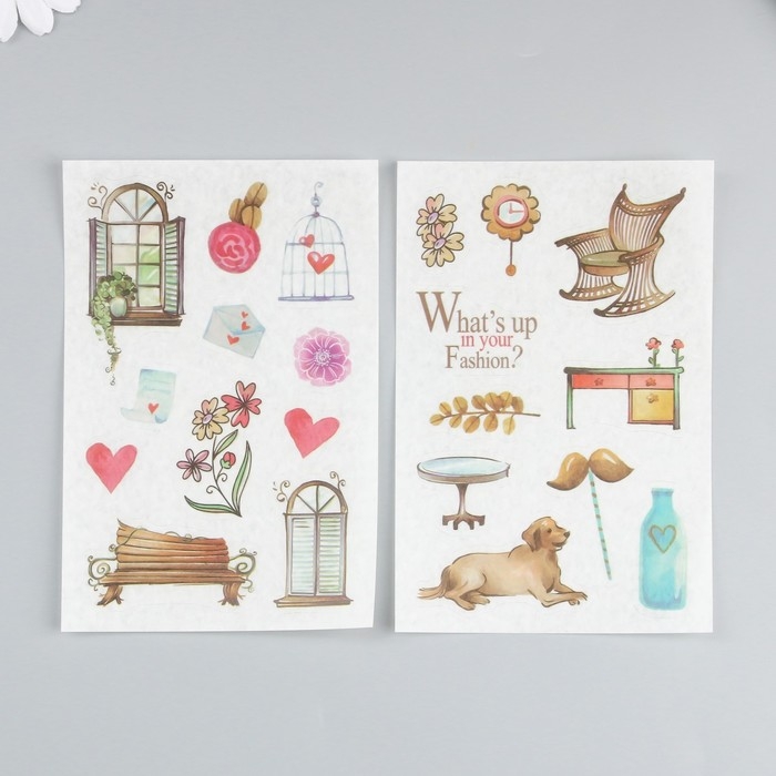 Наклейка бумага Наклейка бумага "Летний день" набор 6 листов 18,6х10 см