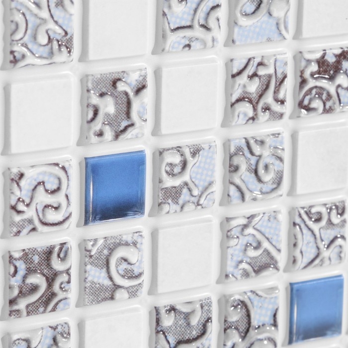 Панель ПВХ Мозаика КОЛЛАЖ ГОЛУБОЙ 480 х 960 мм Панель ПВХ Мозаика КОЛЛАЖ ГОЛУБОЙ 480 х 960 мм