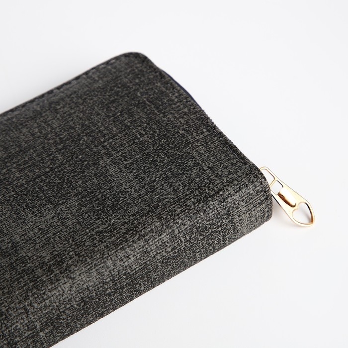 Кошелёк женский на молнии, цвет серый Кошелёк женский на молнии, цвет серый