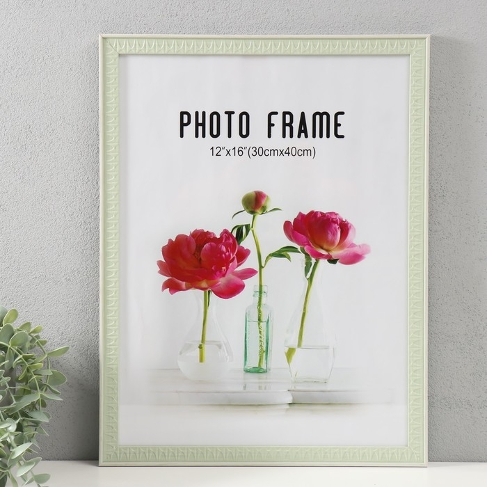Фоторамка пластик 30х40 см Фоторамка пластик 30х40 см "Муза" мятная 42,8х32,8х1,1 см