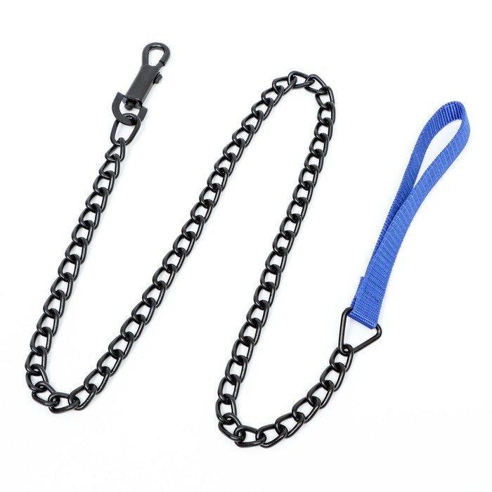 Поводок металлический, 120 см х 3,5 мм, черный Поводок металлический, 120 см х 3,5 мм, черный