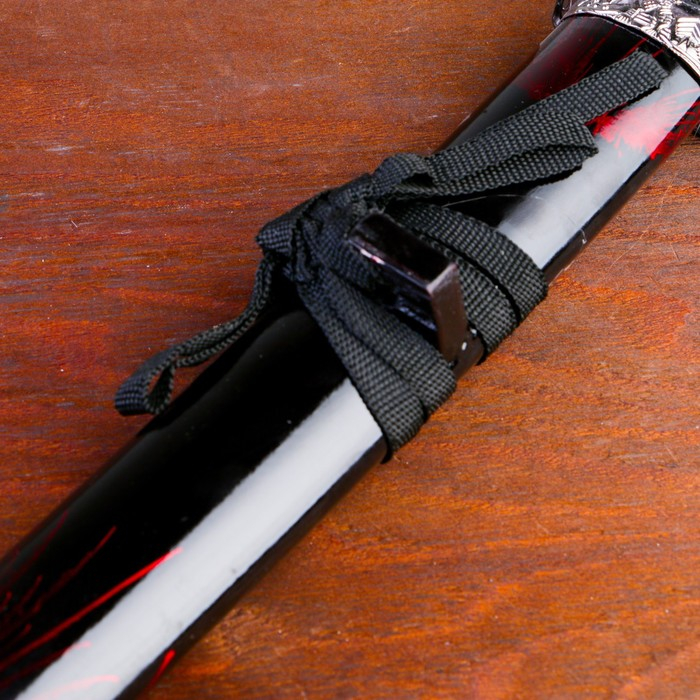 Сув. изделие катаны 3в1 на подставке, ножны дерево, черные с дымкой бордо глянец 51/77/100см Сув. изделие катаны 3в1 на подставке, ножны дерево, черные с дымкой бордо глянец 51/77/100см