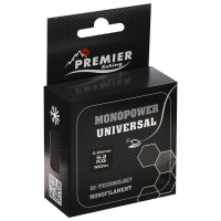 Леска Preмier fishing MONOPOWER Universal, диаметр 0.25 мм, тест 6.3 кг, 100 м, прозрачная