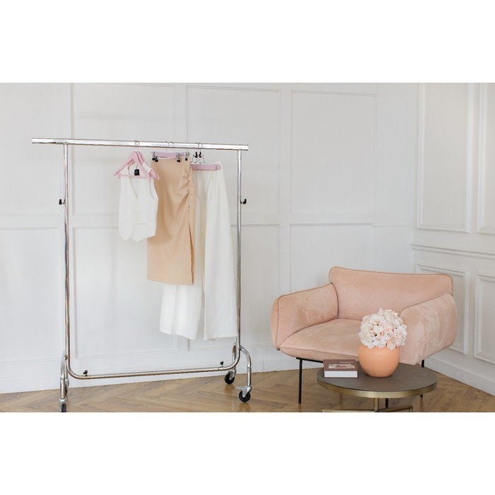 Плечики - вешалки LaDо́m Brillant, 44,5×23×1,2 см, 3 шт, деревянные, широкие плечики, цвет розовый Плечики - вешалки LaDо́m Brillant, 44,5×23×1,2 см, 3 шт, деревянные, широкие плечики, цвет розовый