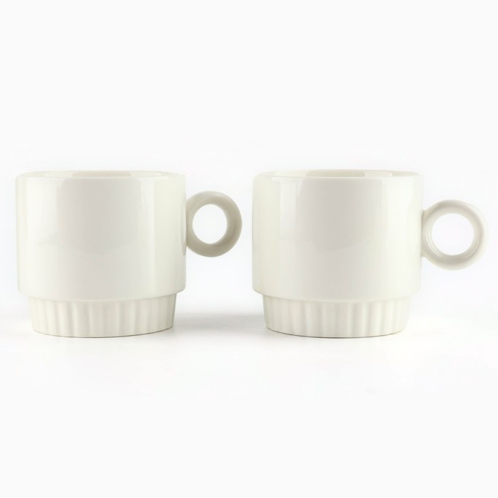 Новый год. Набор кружек из керамики «С Новым годом!», 250 мл, 2 шт Новый год. Набор кружек из керамики «С Новым годом!», 250 мл, 2 шт