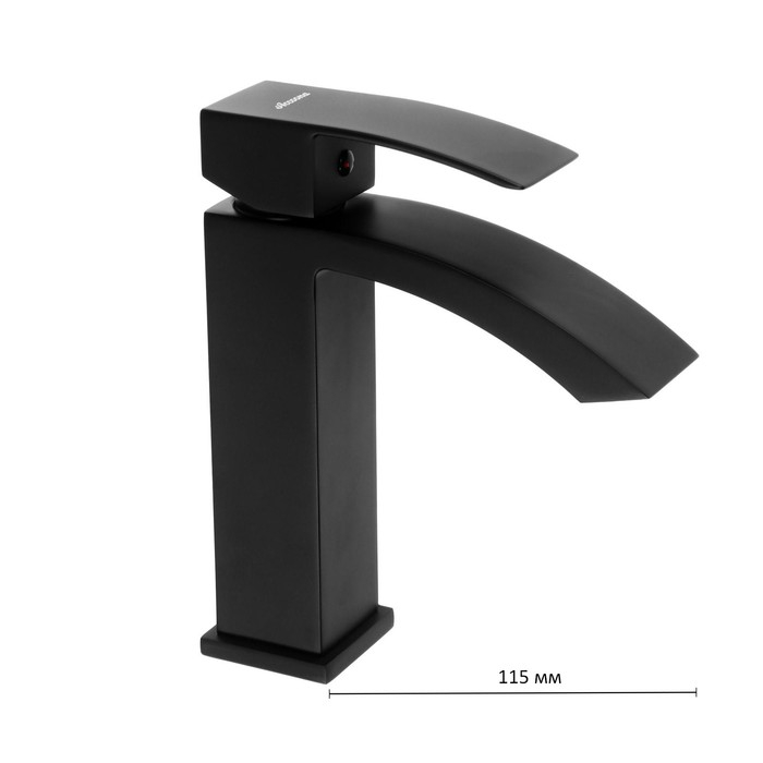 Смеситель для раковины Accoona A9623F, однорычажный, с гайкой, черный Смеситель для раковины Accoona A9623F, однорычажный, с гайкой, черный