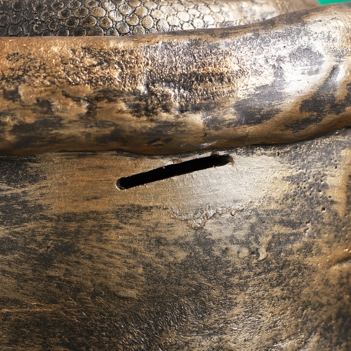 Новый год. Символ 2025. Копилка Новый год. Символ 2025. Копилка "Змея в мешке" 21х18х23см, золото