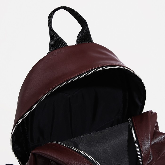 Рюкзак на молнии, «Медведково», наружный карман, цвет коричневый