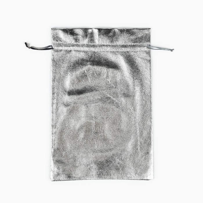 Мешочек подарочный парча «Северная почта», серебро, 20 х 30 см , Новый год Мешочек подарочный парча «Северная почта», серебро, 20 х 30 см , Новый год
