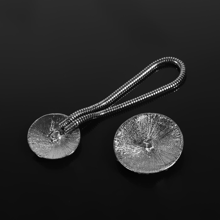 Декоративная застёжка, d = 2,5/3 см, цвет чёрный Декоративная застёжка, d = 2,5/3 см, цвет чёрный