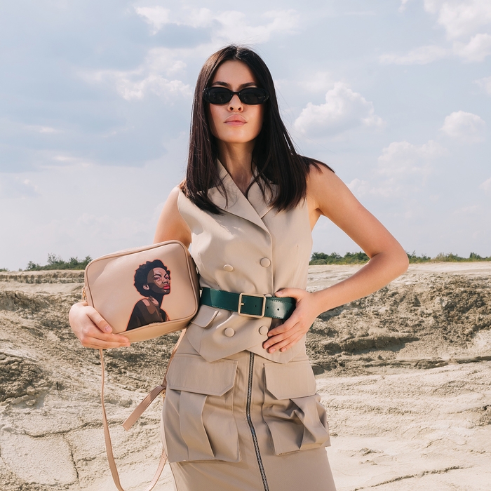 Сумка женская через плечо TEXTURA, маленького размера, цвет бежевый