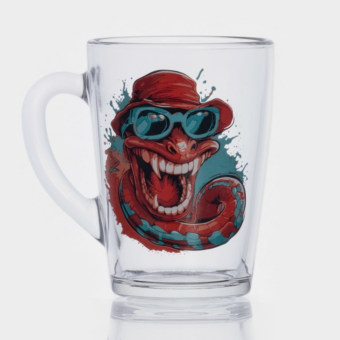 Кружка стеклянная для чая «Символ года 2025», 300 мл