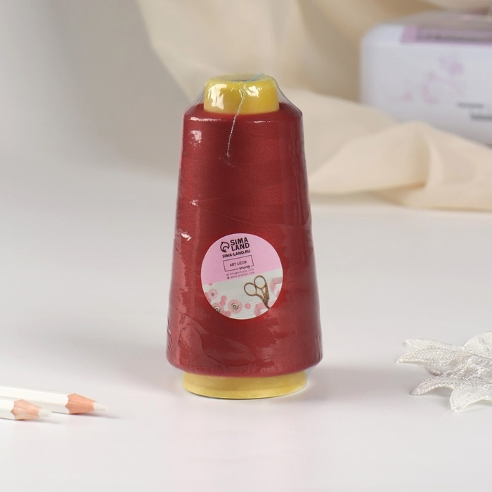 Нитки 40/2, 2700 м, цвет красный Нитки 40/2, 2700 м, цвет красный