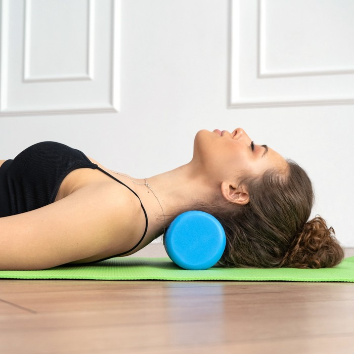 Ролик массажный Sangh, 30х9 см, цвет синий Ролик массажный Sangh, 30х9 см, цвет синий